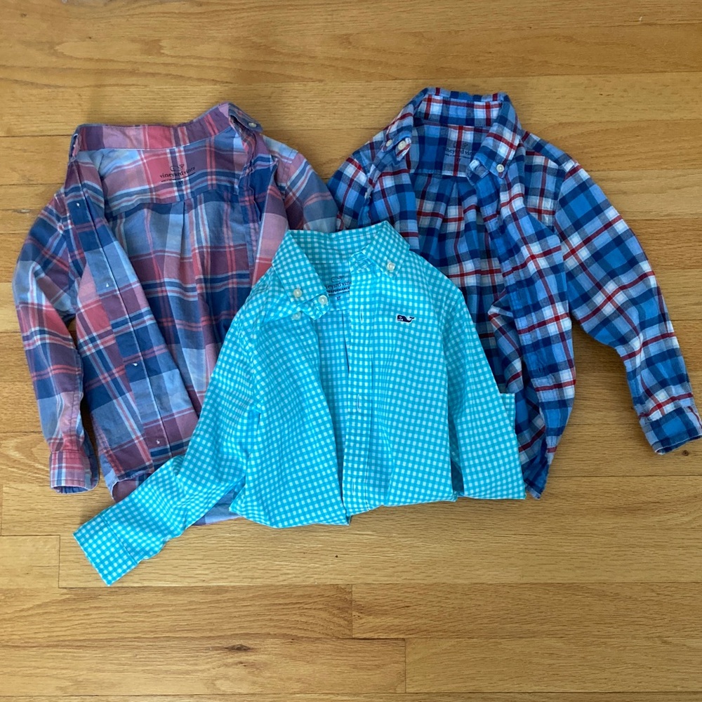 Vineyard Vines Kids Plaid and Checkered Shirts - 3T